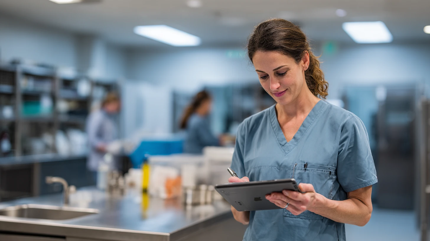 Practice manager making a reference check call about PIMs and veterinary practice management software.