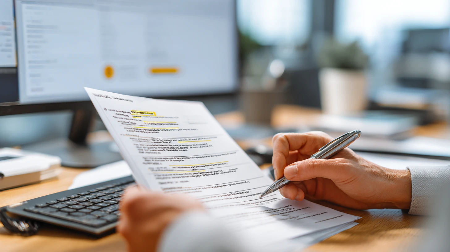 Quality review of a veterinary AI scribe note, with highlighted transcription errors and a checklist for hallucinations, omissions, and speaker attribution.