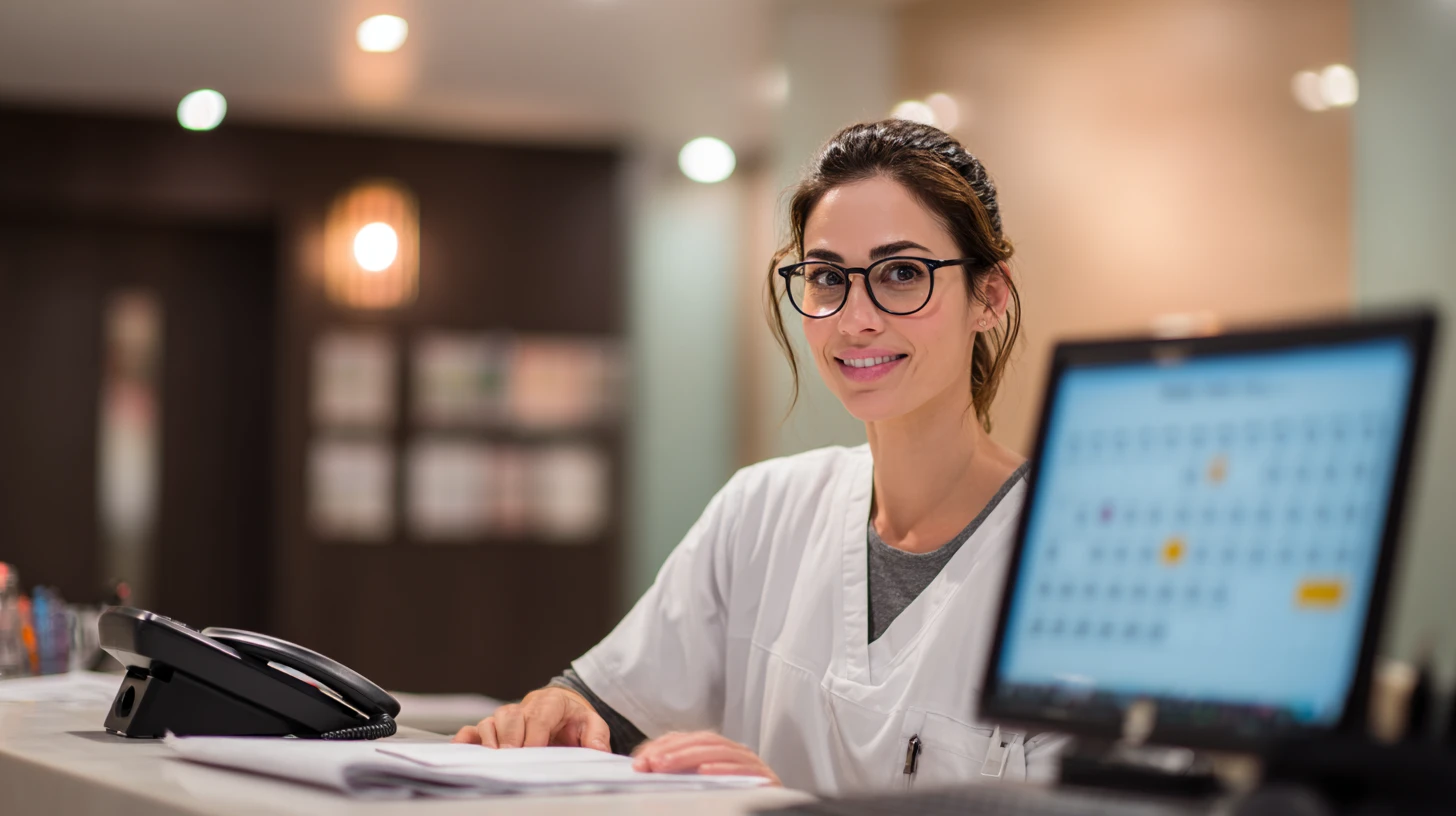 CSR seeing a canceled slot refill automatically through a digital waitlist, showing a calmer schedule.