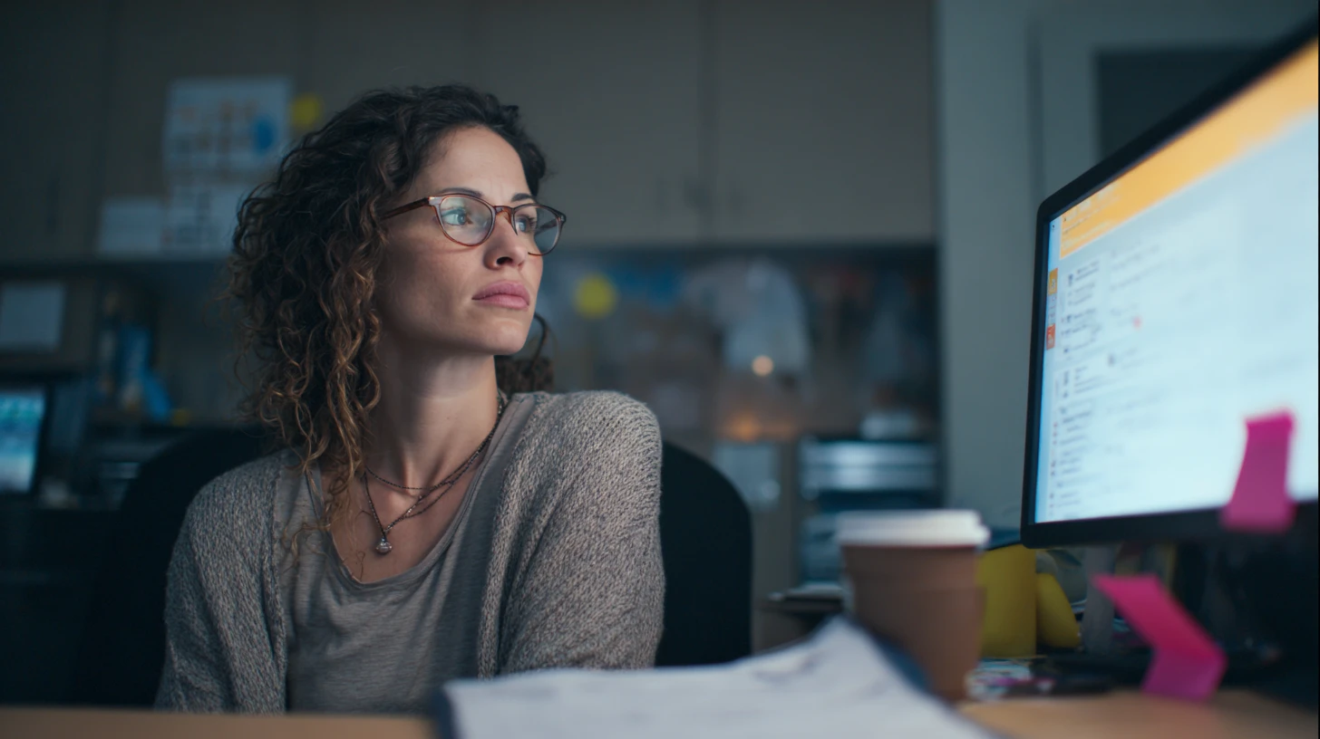 Practice manager frustrated by a loading screen, highlighting the need for better vet software