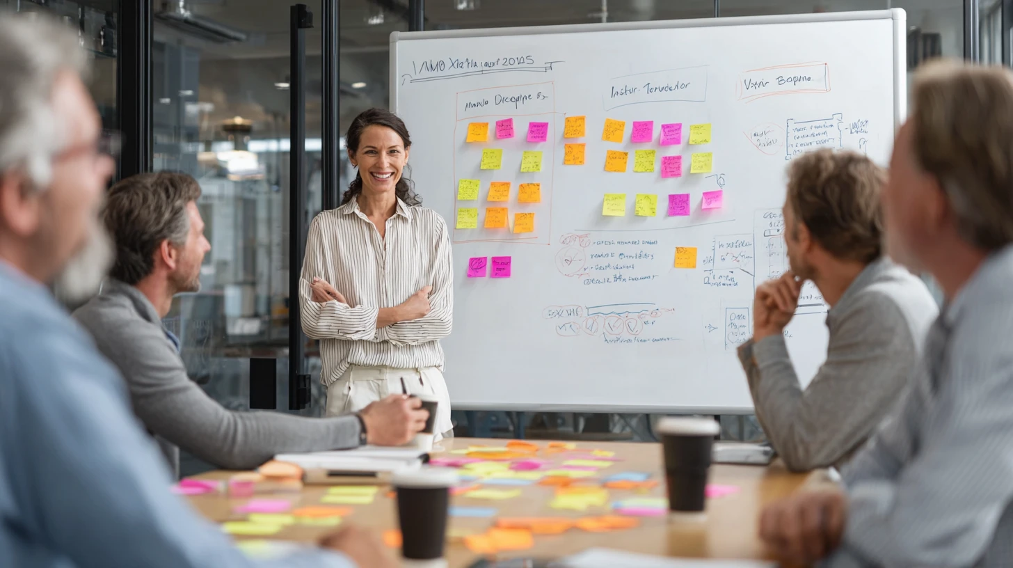 Team debrief after VMX 2026 with vendor shortlist, budget band, and next-step demo plan