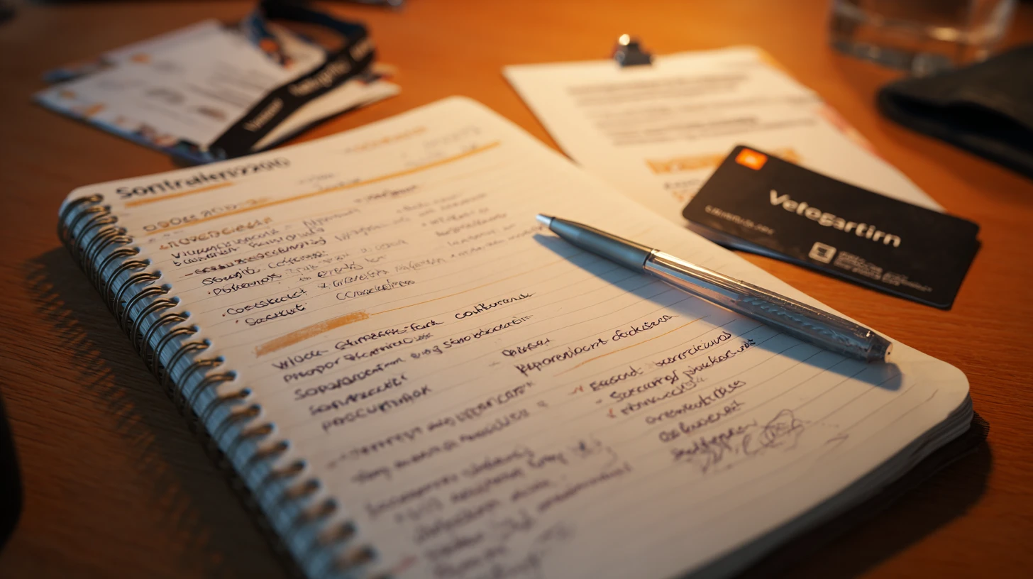 VetSoftwareHub VMX 2026 scorecard notes used to compare vendors booth by booth