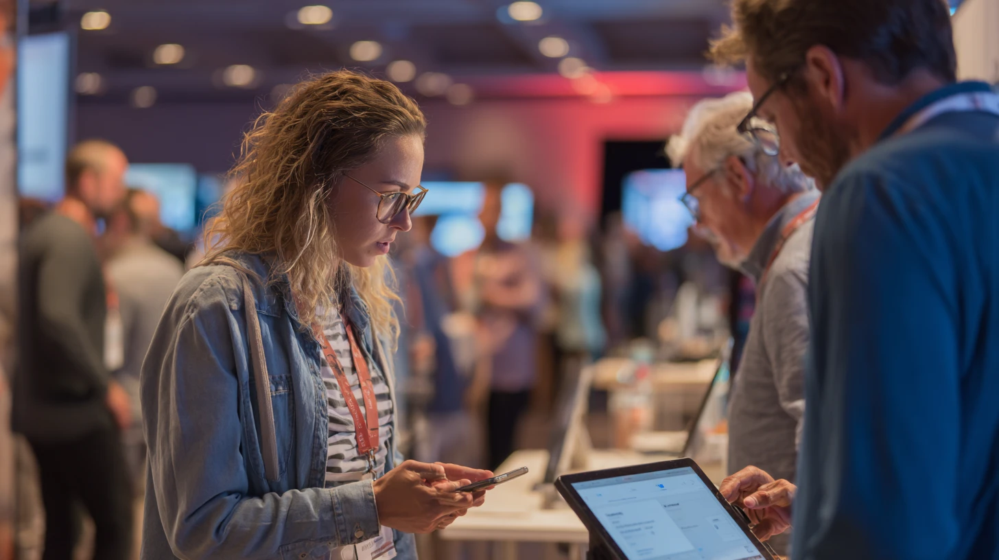 Returning to a vendor booth for a second conversation at WVC 2026 veterinary conference to ask deeper questions